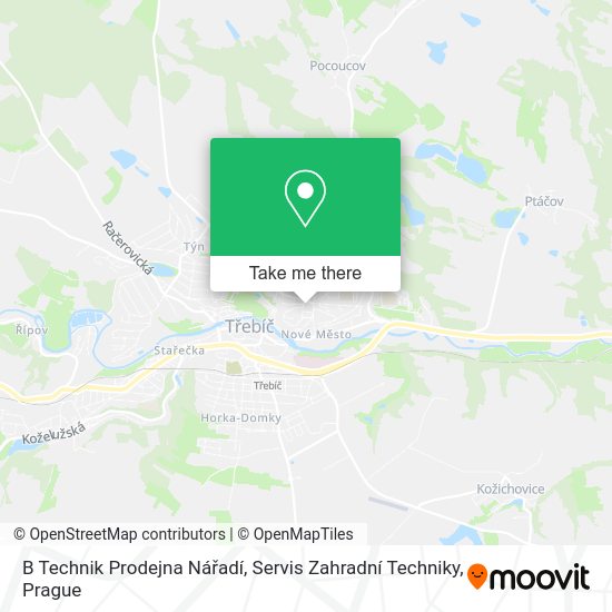 B Technik Prodejna Nářadí, Servis Zahradní Techniky map