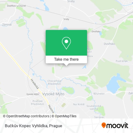Bučkův Kopec Vyhlídka map