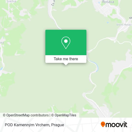 POD Kamenným Vrchem map