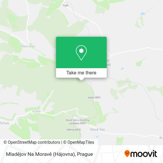 Mladějov Na Moravě (Hájovna) map