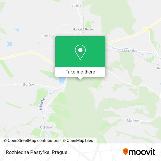 Rozhledna Pastýřka map
