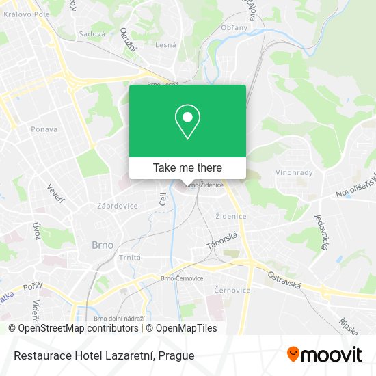 Restaurace Hotel Lazaretní map