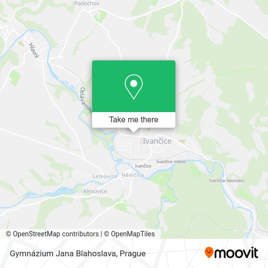 Gymnázium Jana Blahoslava map