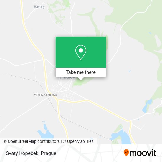 Svatý Kopeček map