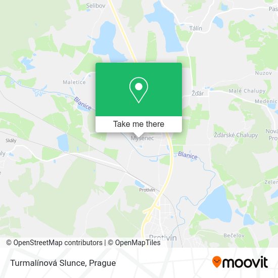 Turmalínová Slunce map