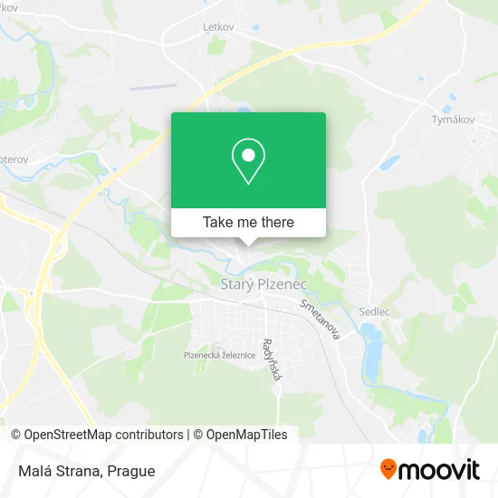 Карта Malá Strana