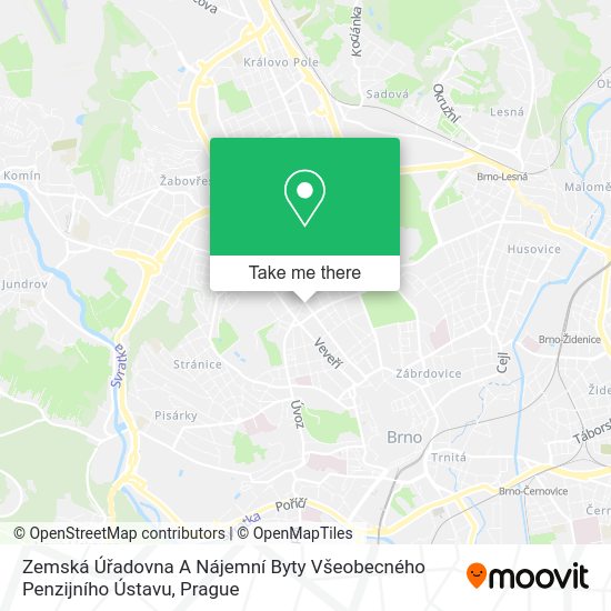 Zemská Úřadovna A Nájemní Byty Všeobecného Penzijního Ústavu map
