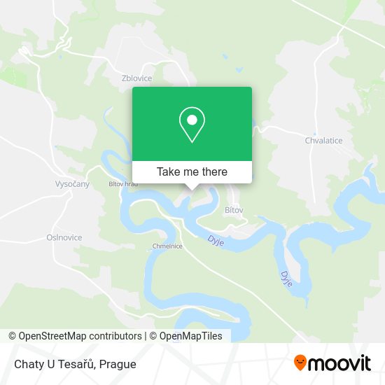 Chaty U Tesařů map