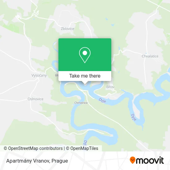Карта Apartmány Vranov