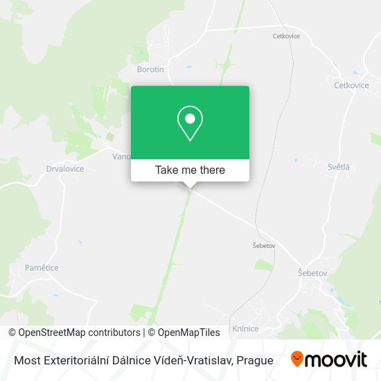 Most Exteritoriální Dálnice Vídeň-Vratislav map