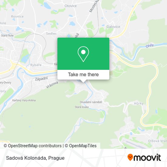 Sadová Kolonáda map