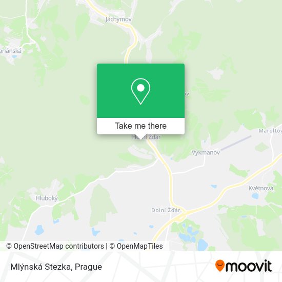 Mlýnská Stezka map