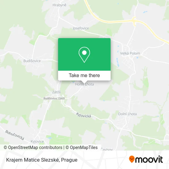 Карта Krajem Matice Slezské