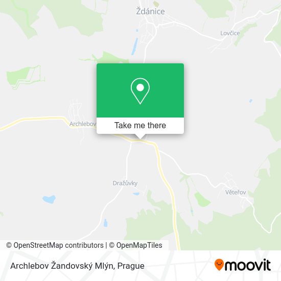 Archlebov Žandovský Mlýn map