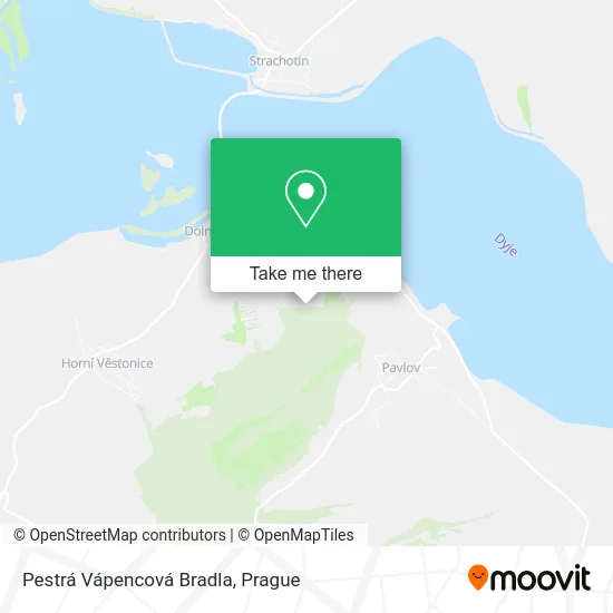 Карта Pestrá Vápencová Bradla