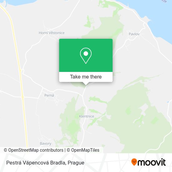Pestrá Vápencová Bradla map