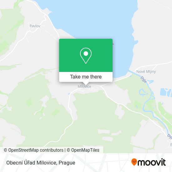 Obecní Úřad Milovice map