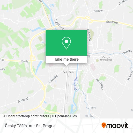 Český Těšín, Aut.St. map