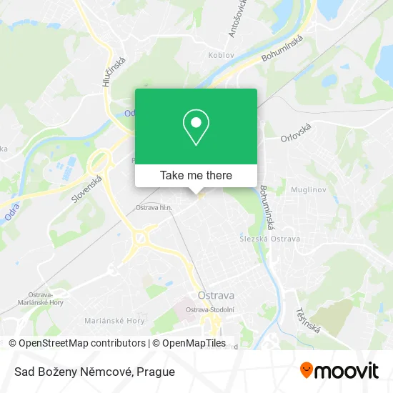 Карта Sad Boženy Němcové