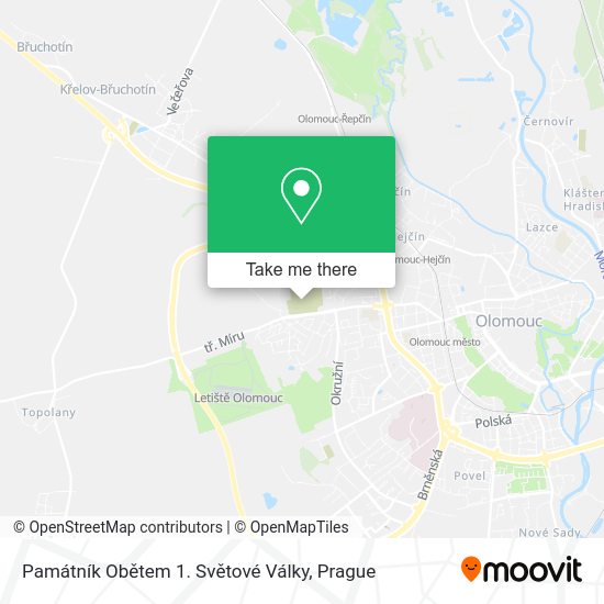 Památník Obětem 1. Světové Války map
