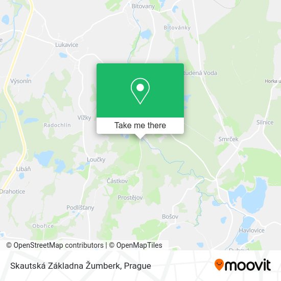 Skautská Základna Žumberk map