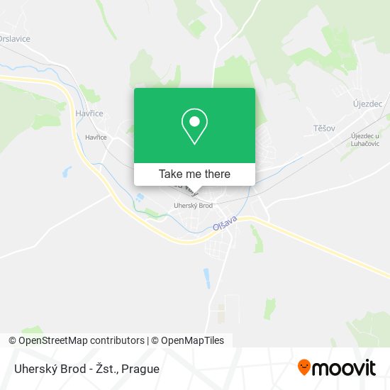 Uherský Brod - Žst. map