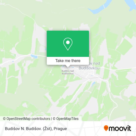 Budišov N. Budišov. (Žst) map