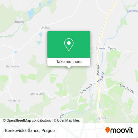 Benkovická Šance map