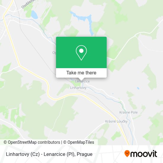 Карта Linhartovy (Cz) - Lenarcice (Pl)