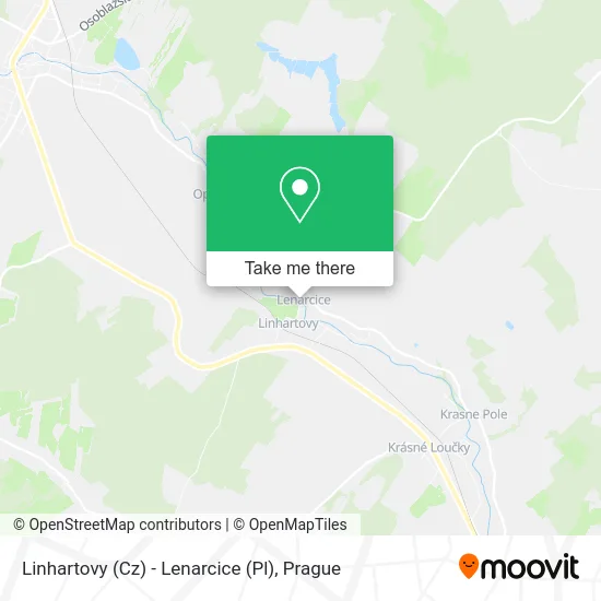 Карта Linhartovy (Cz) - Lenarcice (Pl)