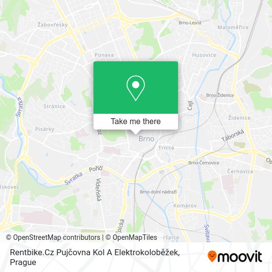 Rentbike.Cz Pujčovna Kol A Elektrokoloběžek map