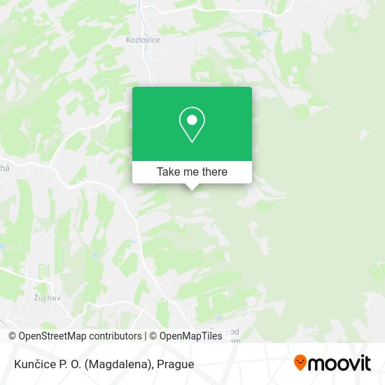 Kunčice P. O. (Magdalena) map