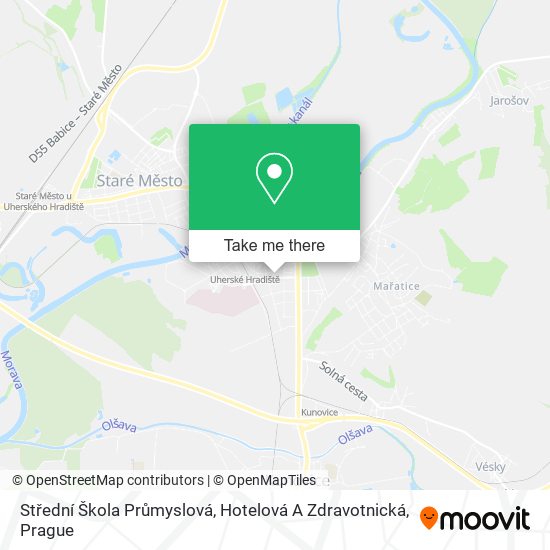 Střední Škola Průmyslová, Hotelová A Zdravotnická map