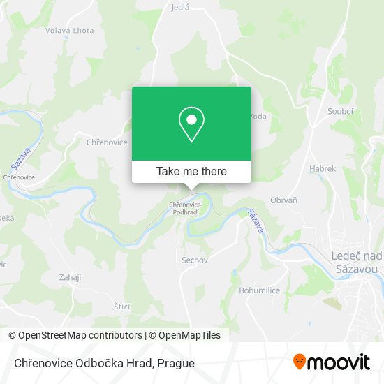 Chřenovice Odbočka Hrad map