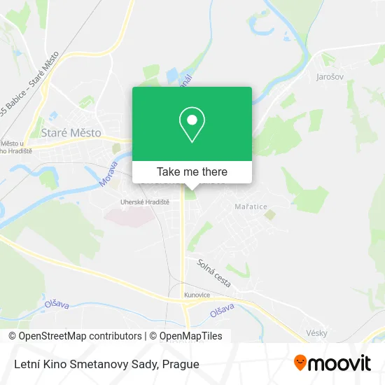 Карта Letní Kino Smetanovy Sady