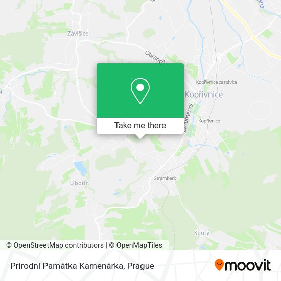 Prírodní Památka Kamenárka map