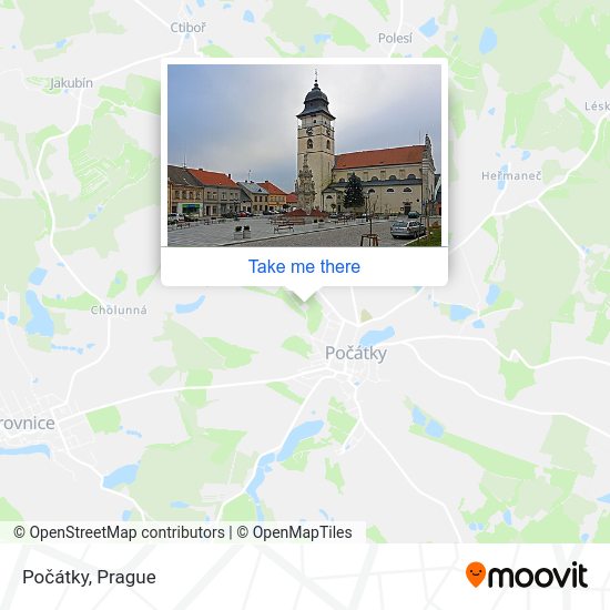 Карта Počátky