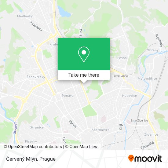 Červený Mlýn map