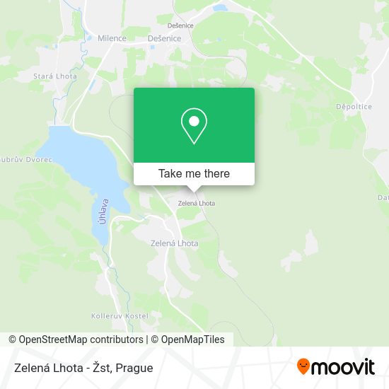 Zelená Lhota - Žst map
