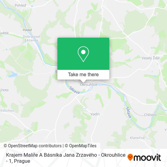 Krajem Malíře A Básníka Jana Zrzavého - Okrouhlice - 1 map