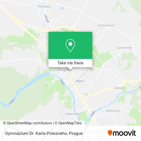 Gymnázium Dr. Karla Polesného map