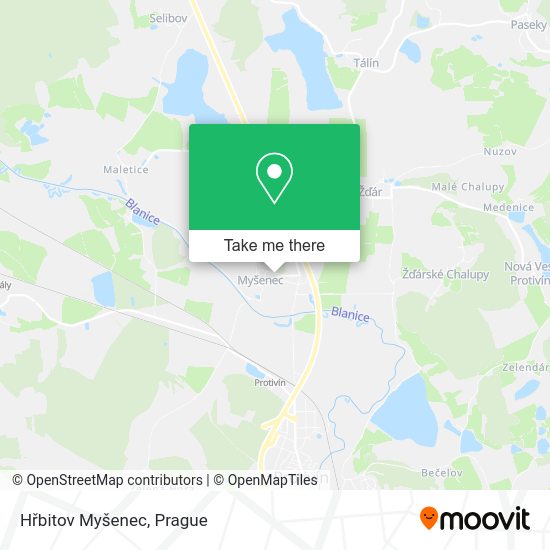 Карта Hřbitov Myšenec