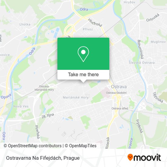 Ostravarna Na Fifejdách map