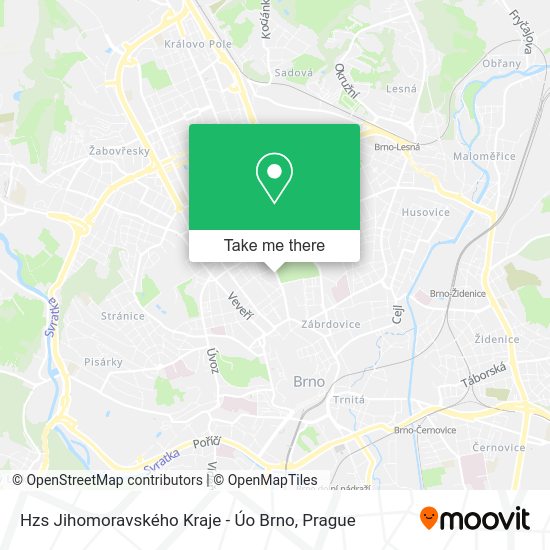 Hzs Jihomoravského Kraje - Úo Brno map