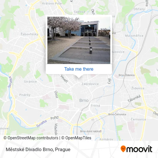 Карта Městské Divadlo Brno