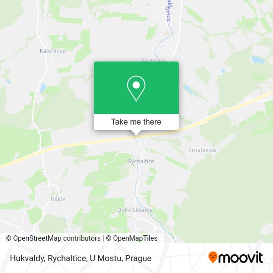 Карта Hukvaldy, Rychaltice, U Mostu