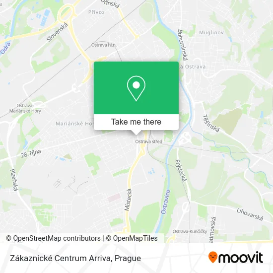 Карта Zákaznické Centrum Arriva
