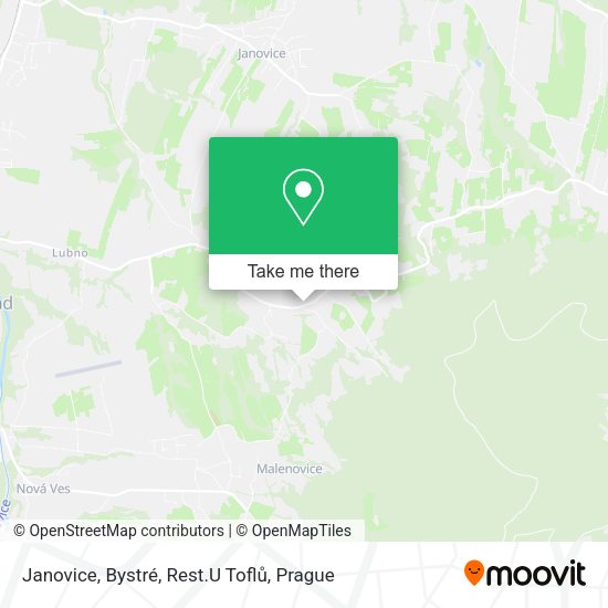 Карта Janovice, Bystré, Rest.U Toflů