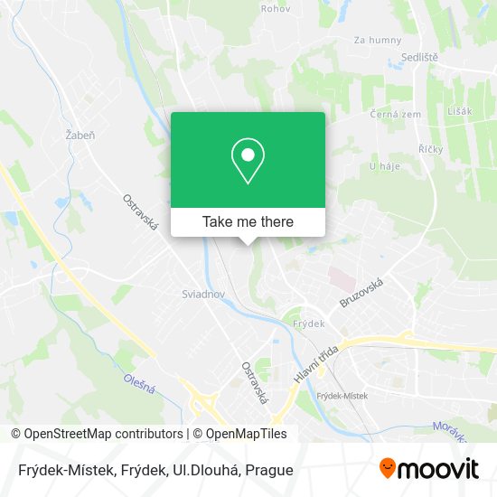 Frýdek-Místek, Frýdek, Ul.Dlouhá map