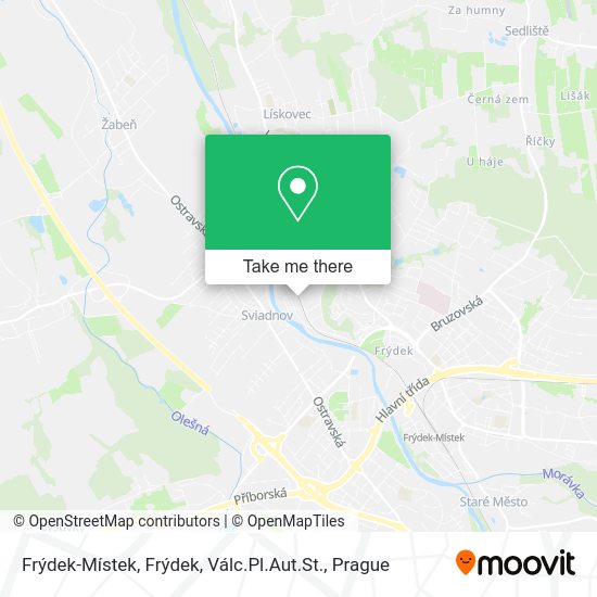 Frýdek-Místek, Frýdek, Válc.Pl.Aut.St. map